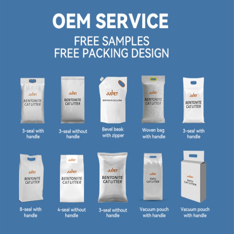 JUPET Catlitter Factory OEM/ODM Plant TeaTofu Kitty Cat Litter sand for Small Pet